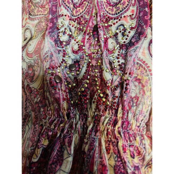 Whimsical Fairy Boho Sleeveless Tank Top Embellished Size S By One World - Picture 4 of 11